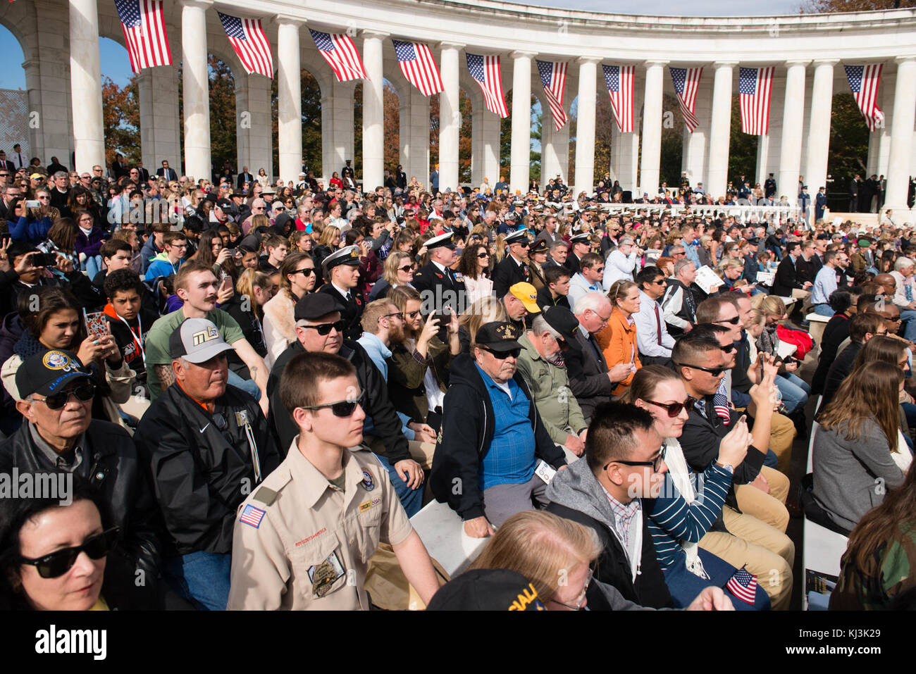 Veterans Day in Arlington National Cemetery (30623236020 Stock Photo
