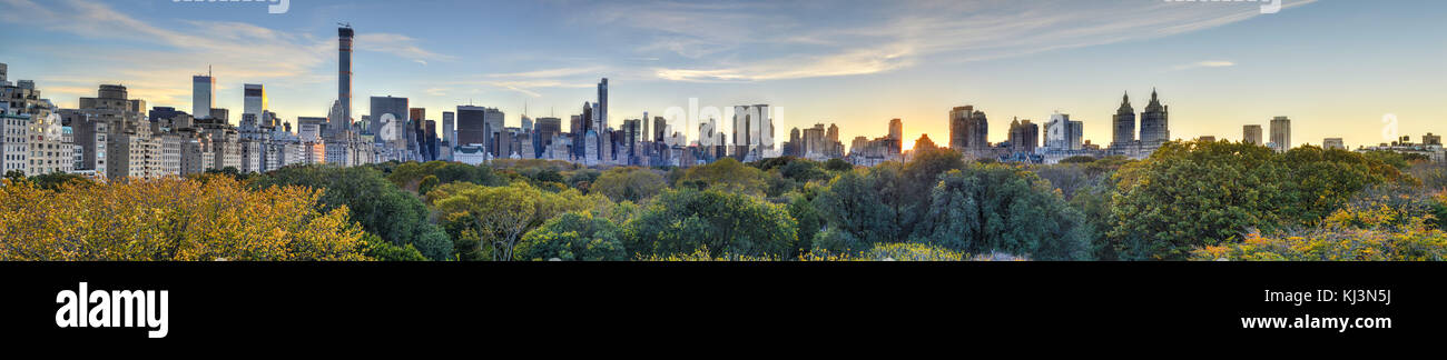 Aerial View of Central Park in the autumn, New York City Stock Photo ...