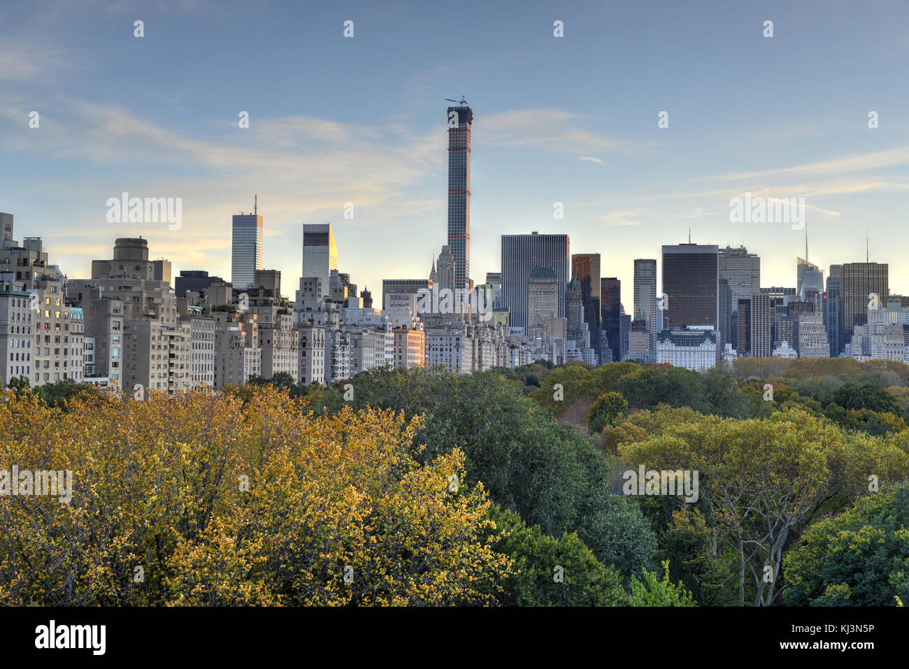 Aerial View of Central Park in the autumn, New York City Stock Photo ...