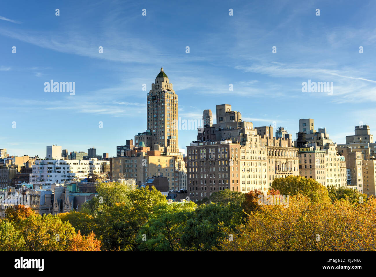 Aerial View of Central Park in the autumn, New York City Stock Photo ...