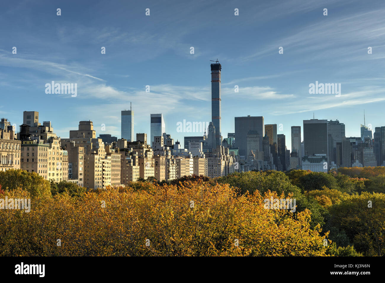 Aerial View of Central Park in the autumn, New York City Stock Photo ...