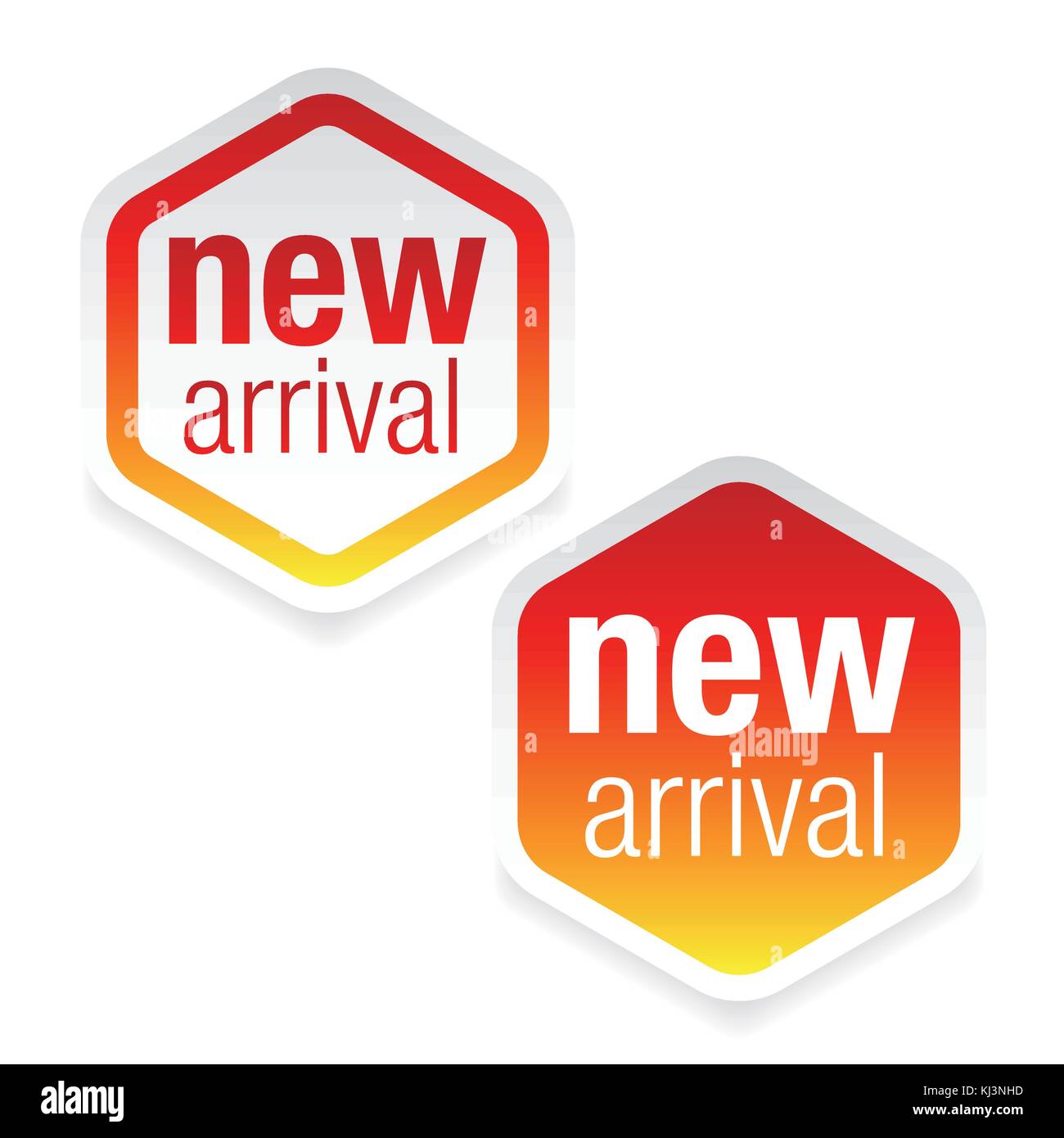 New arrival label set Stock Vector