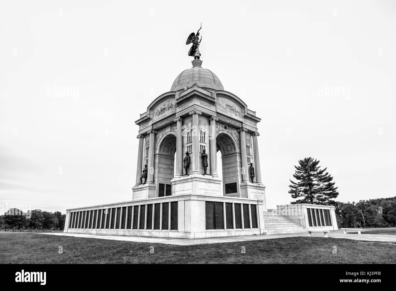 Pennsylvania Memorial monument at the Gettysburg National Military Park, Pennsylvania Stock