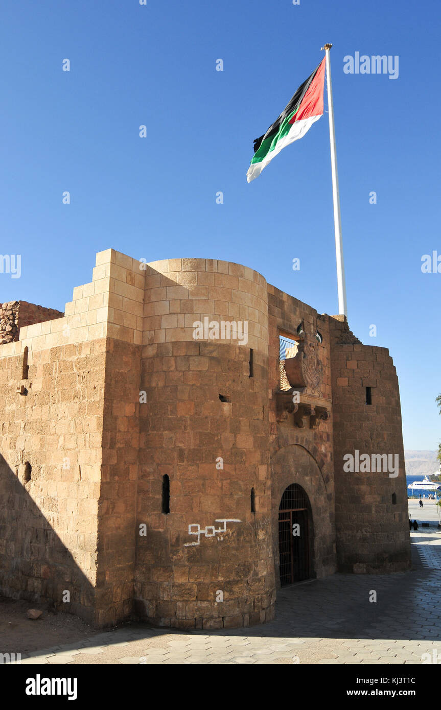 Aqaba Fort in Aqaba, South Jordan, Arabia, Middle East. Stock Photo