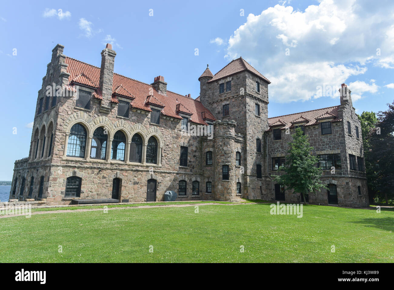 Singer Castle located on Dark Island in the St. Lawrence Seaway, New York, USA. Stock Photo