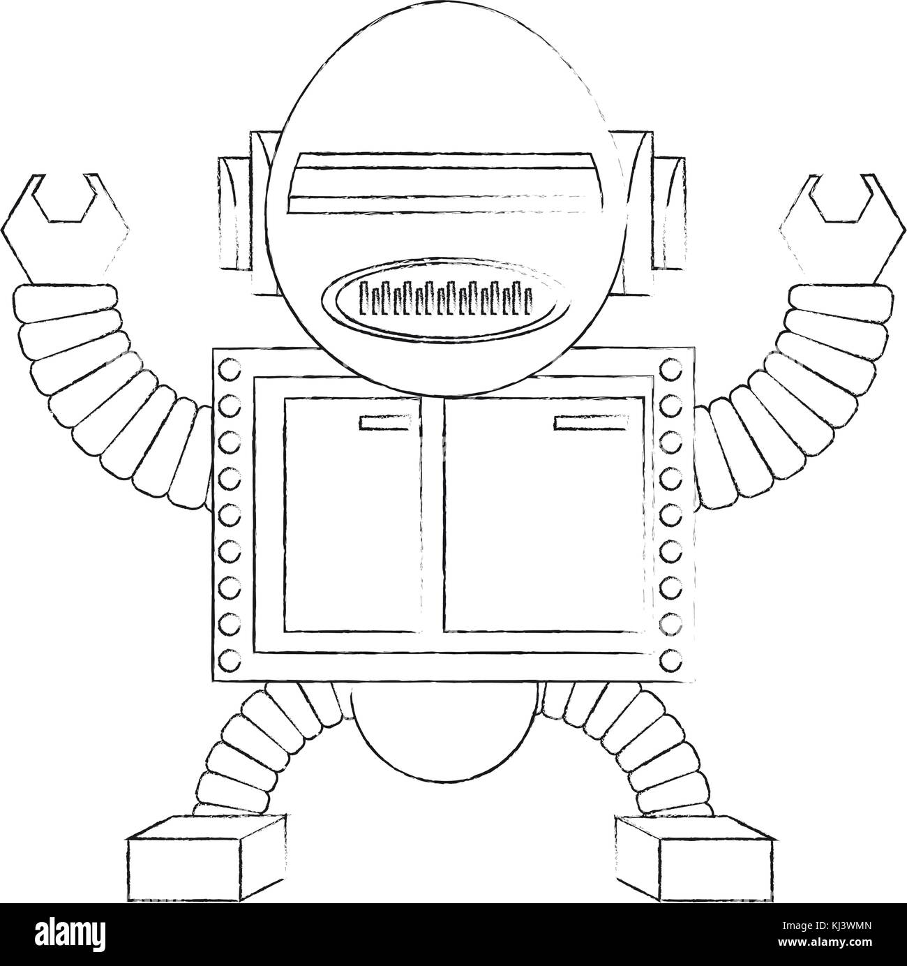 cartoon robot icon Stock Vector Image &amp; Art - Alamy