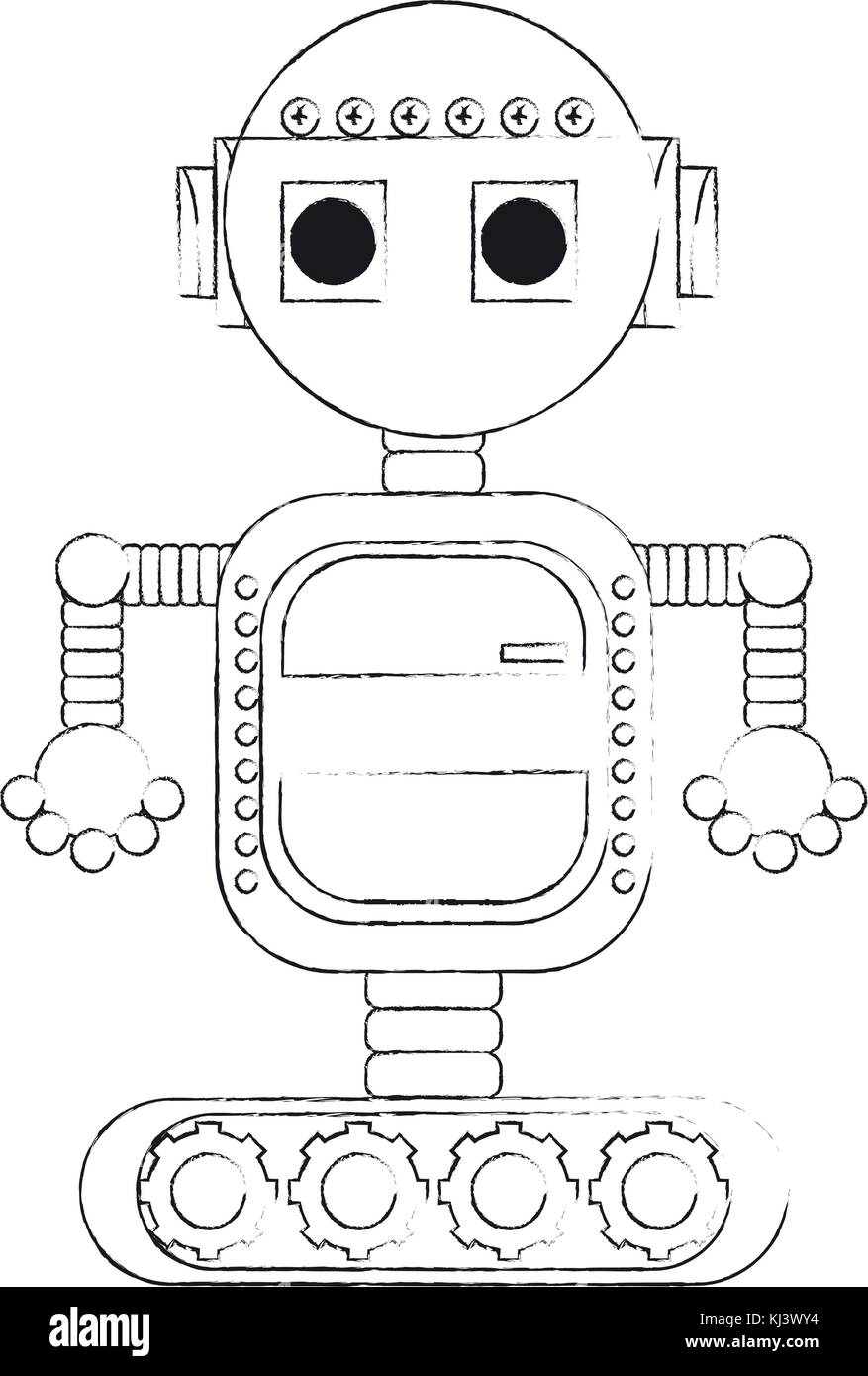 cartoon robot icon Stock Vector Image & Art - Alamy