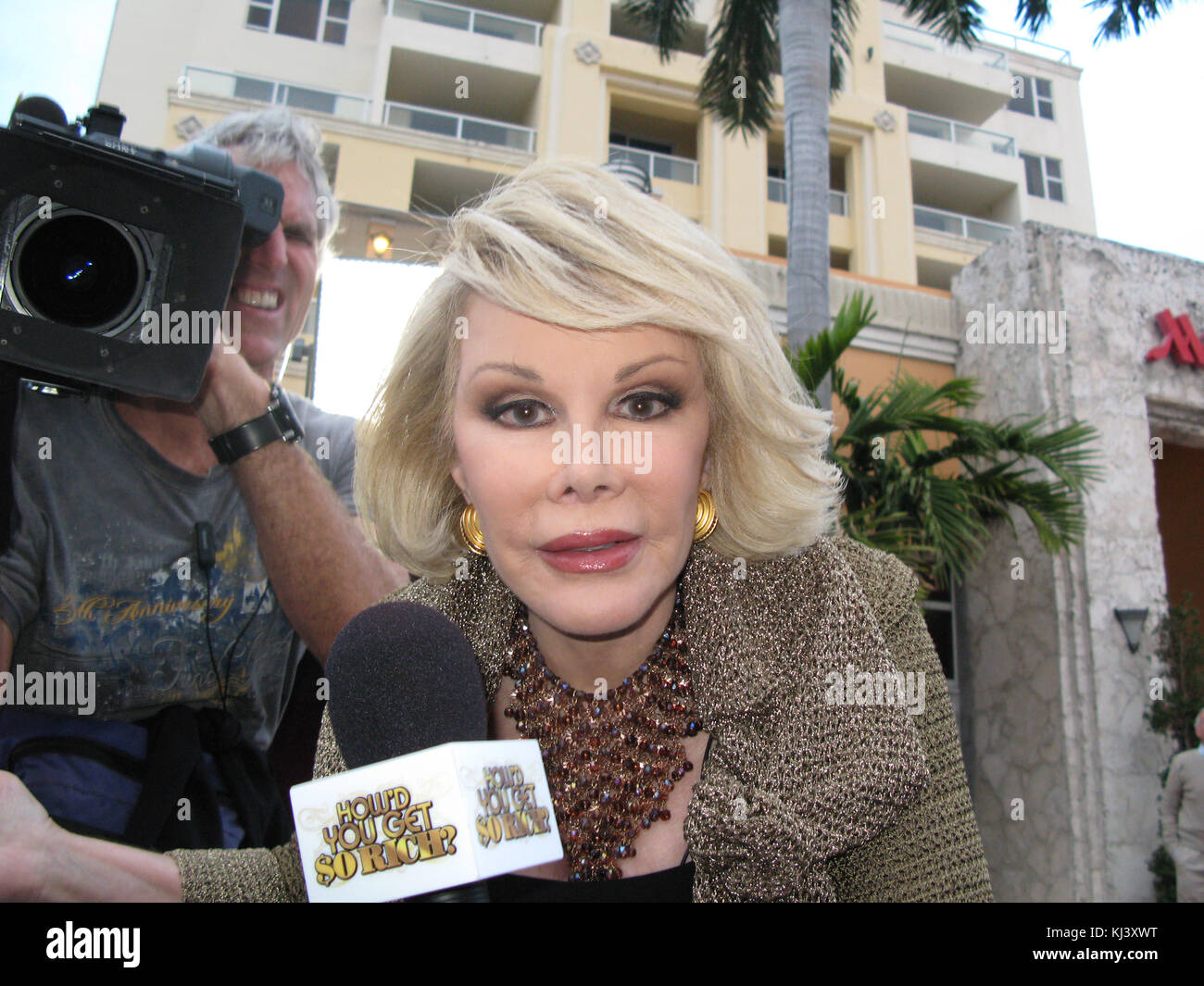 MIAMI BEACH, FL MARCH 18 Joan Rivers filming her new show in south