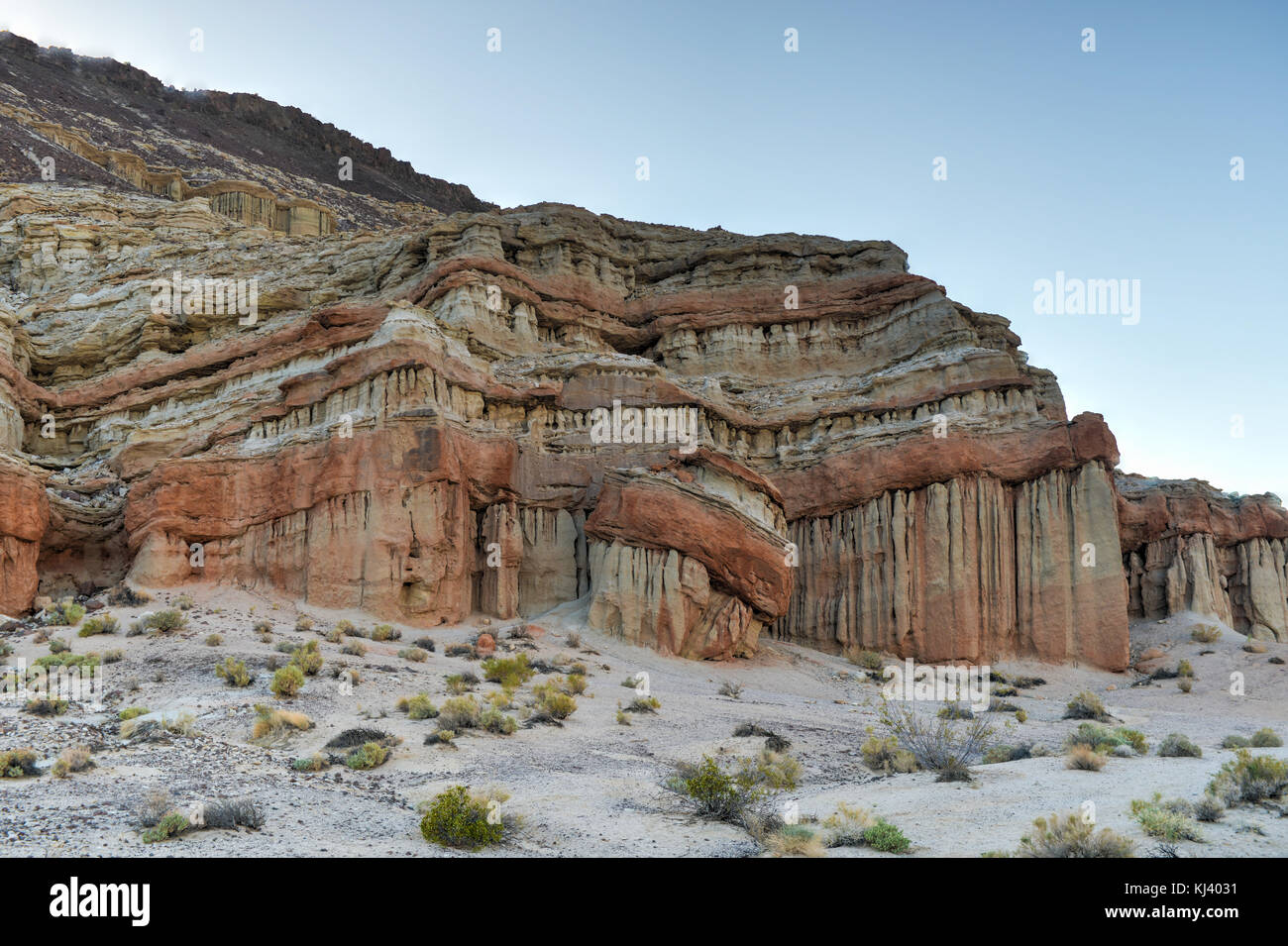 Red Rock Canyon State Park in Kern County, California, USA, featuring scenic desert cliffs, buttes and spectacular rock formations. The park is locate Stock Photo