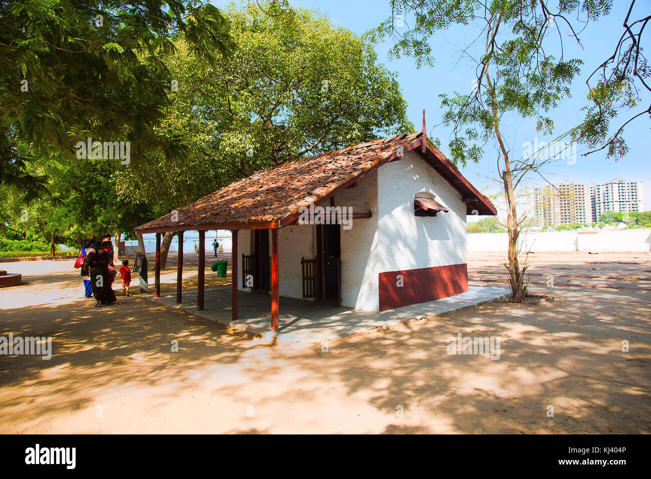 Cottage, Sabarmati Ashram, One of the residences of Mahatma Gandhi , Ahmedabad, Gujarat, India Stock Photo