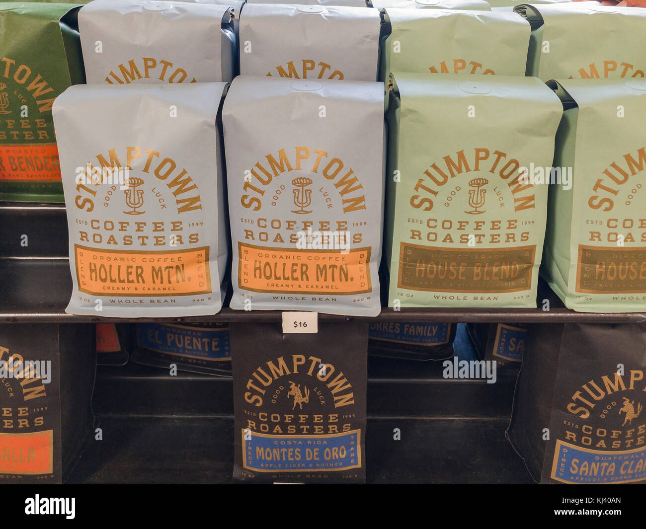 Los Angeles, NOV 5 Roasted beans selling in the famous Stumptown