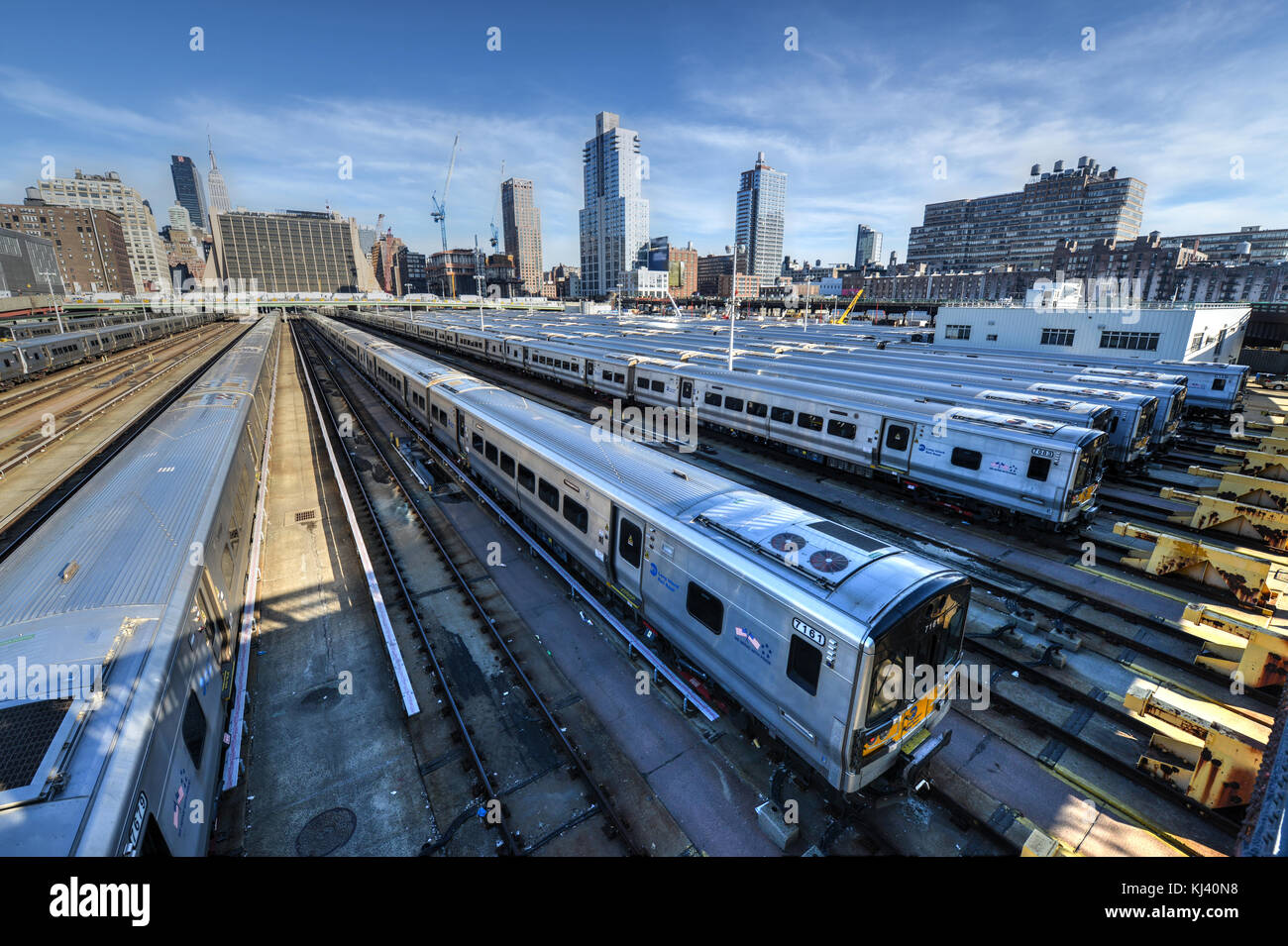 The West Side Train Yard for Pennsylvania Station in New York City from ...