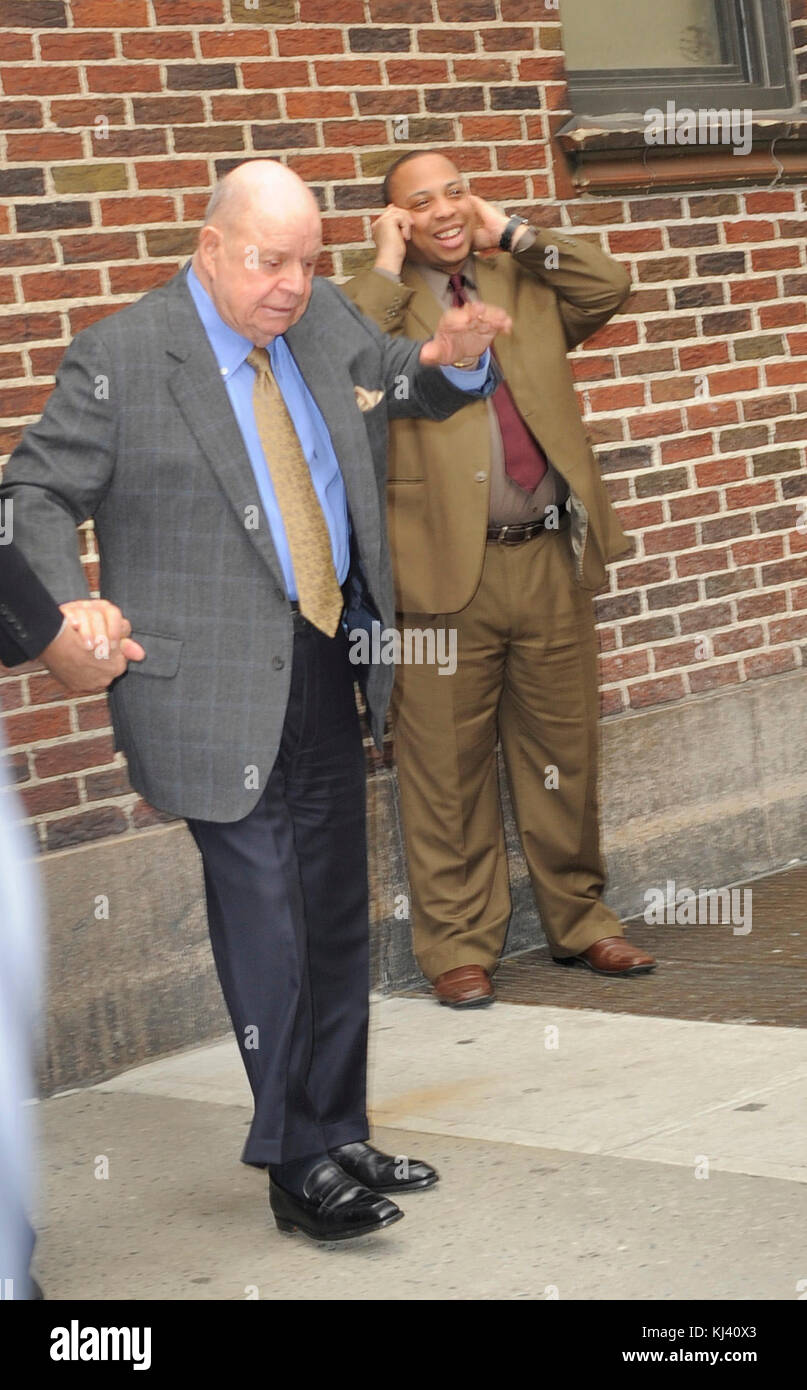 NEW YORK, NY - APRIL 05: Don Rickles arrives for the 'Late Show With David Letterman' at the Ed Sullivan Theater on April 5, 2011 in New York City    People:   Don Rickles Stock Photo