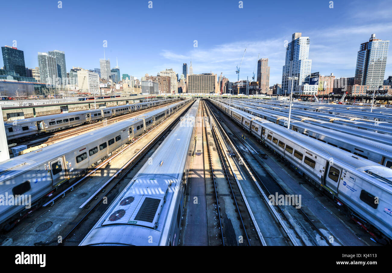 The West Side Train Yard for Pennsylvania Station in New York City from