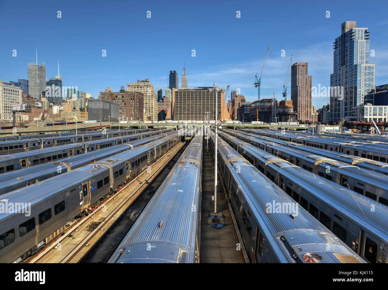 The West Side Train Yard for Pennsylvania Station in New York City from ...