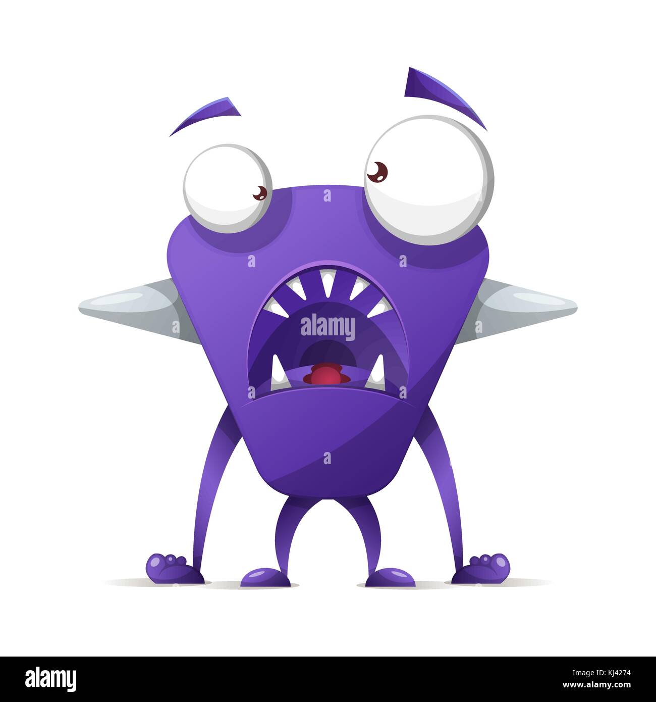 Terrible, cute monster - cartoon characters Stock Vector Image & Art