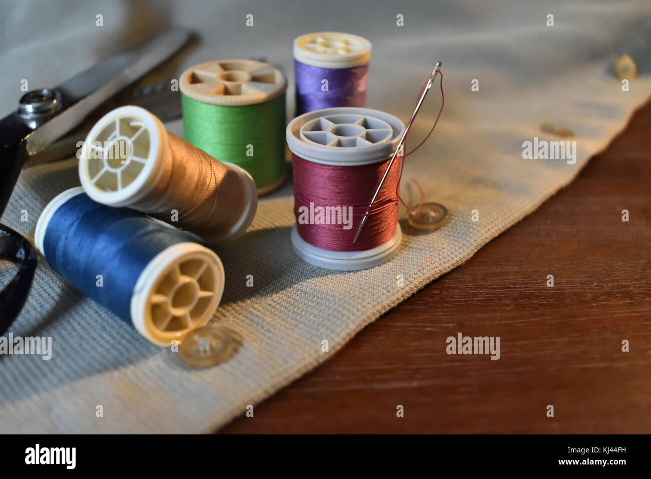 A montage of Sewing equipment Stock Photo Alamy