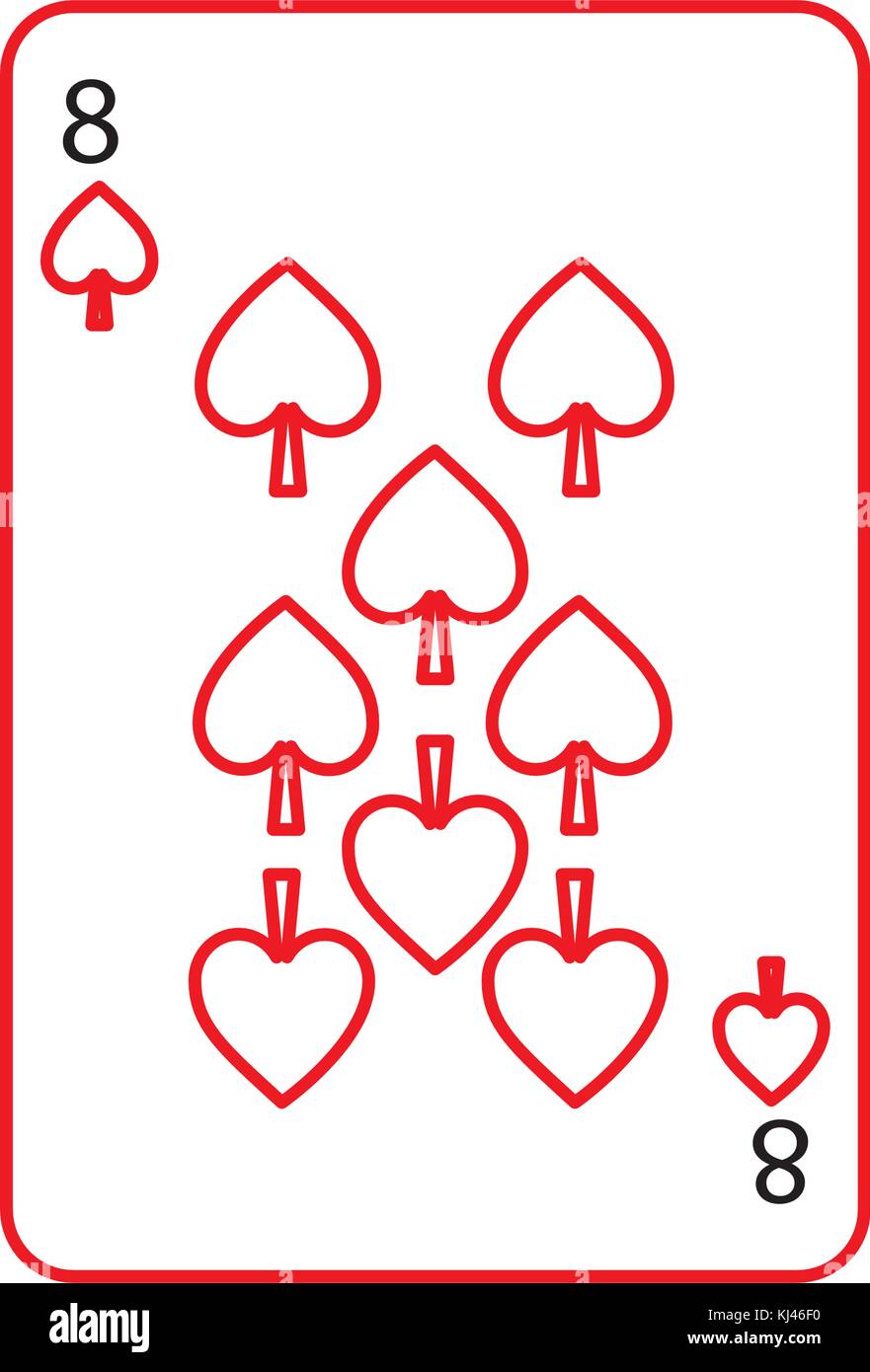 eight of spades french playing cards related icon icon image Stock