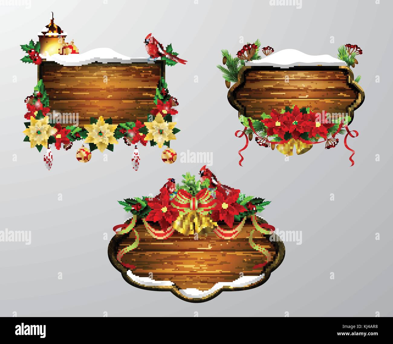 Vector wooden christmas board Stock Vector Image & Art - Alamy