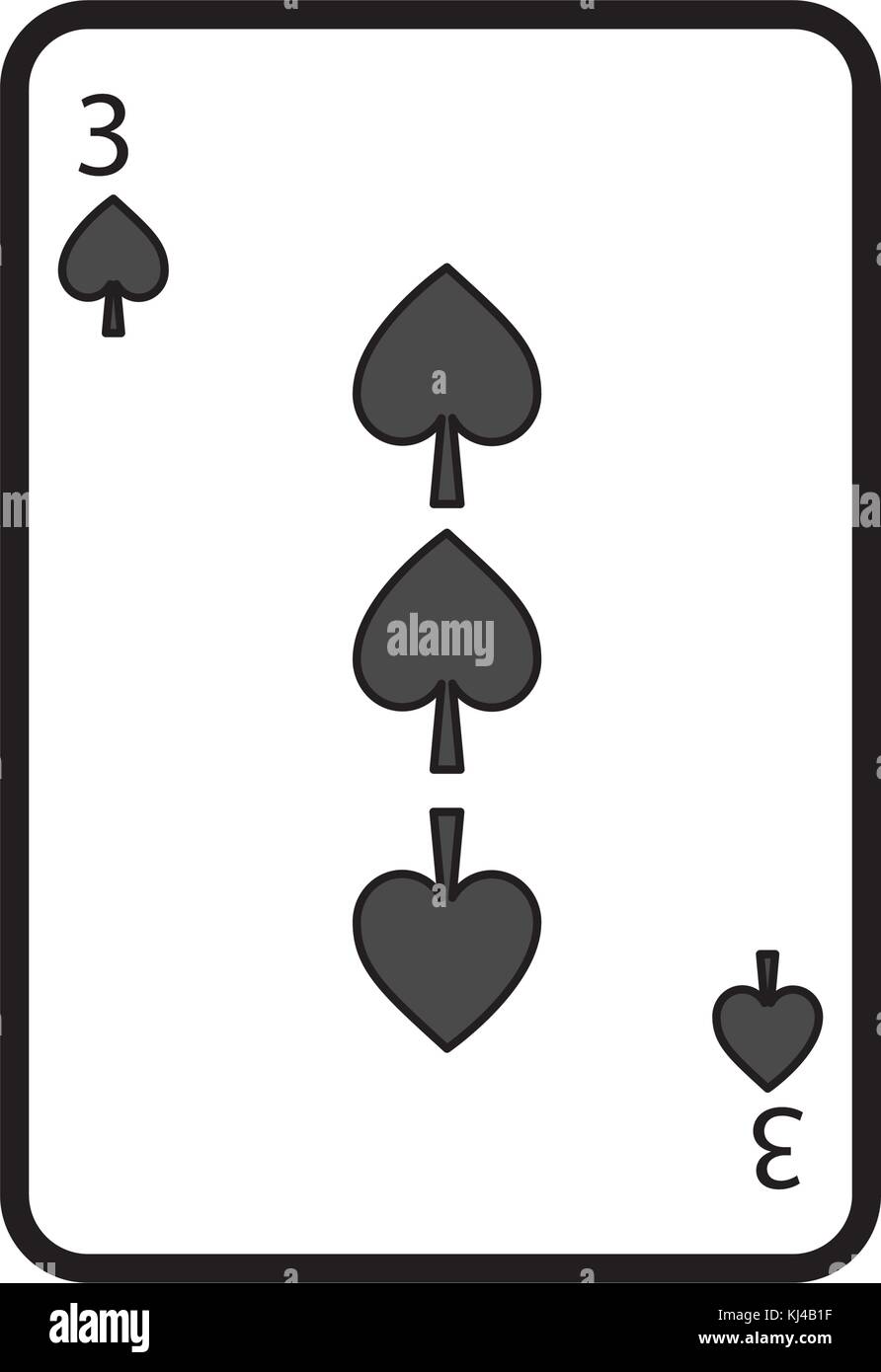 three of spades playing card theme casino Stock Vector Image & Art Alamy