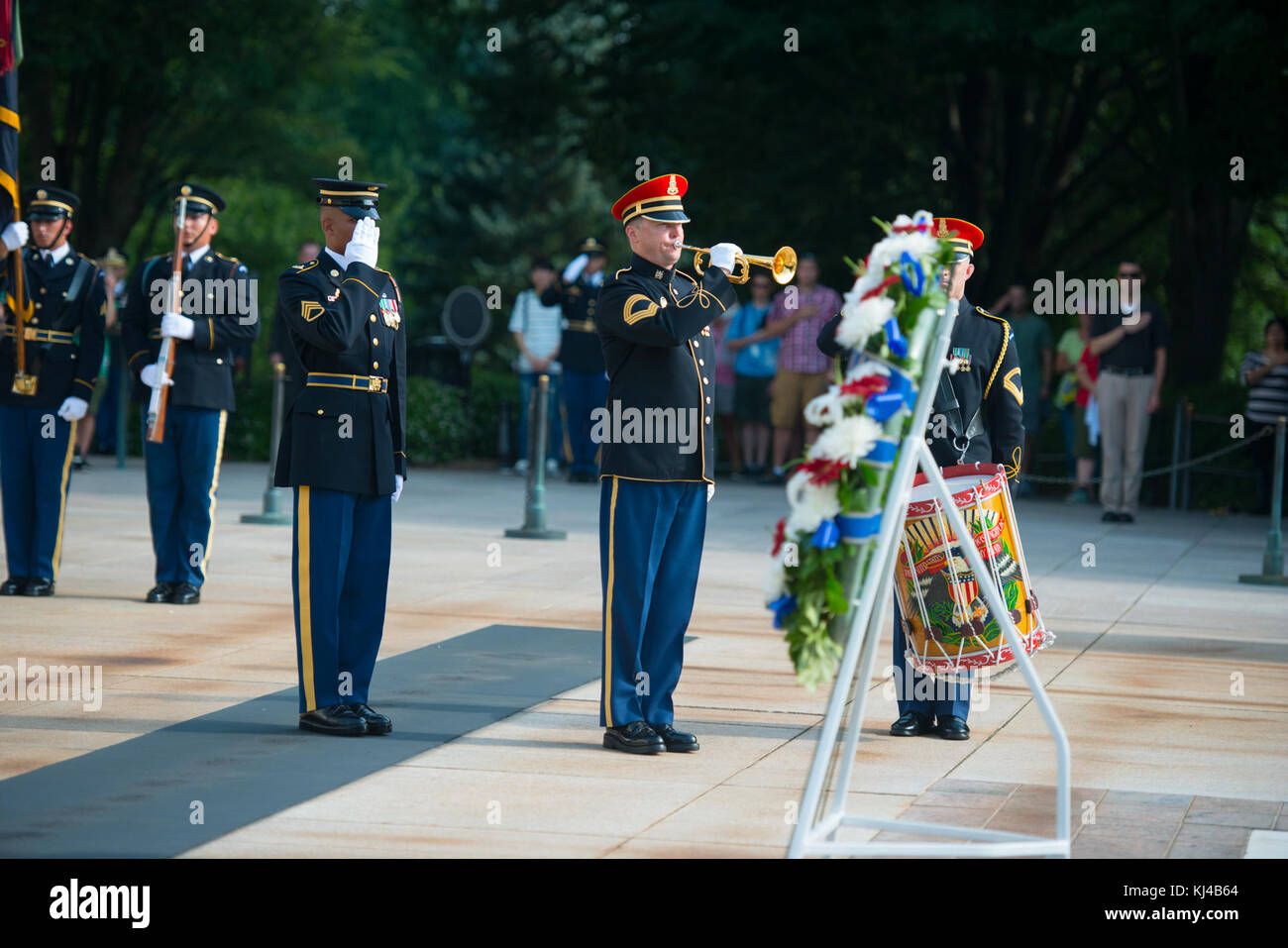 Army Full Honors Wreath Ceremony commemorating the 73rd Anniversary of the Liberation of Guam and the Battle for the Northern Mariana Islands (35751359012) Stock Photo