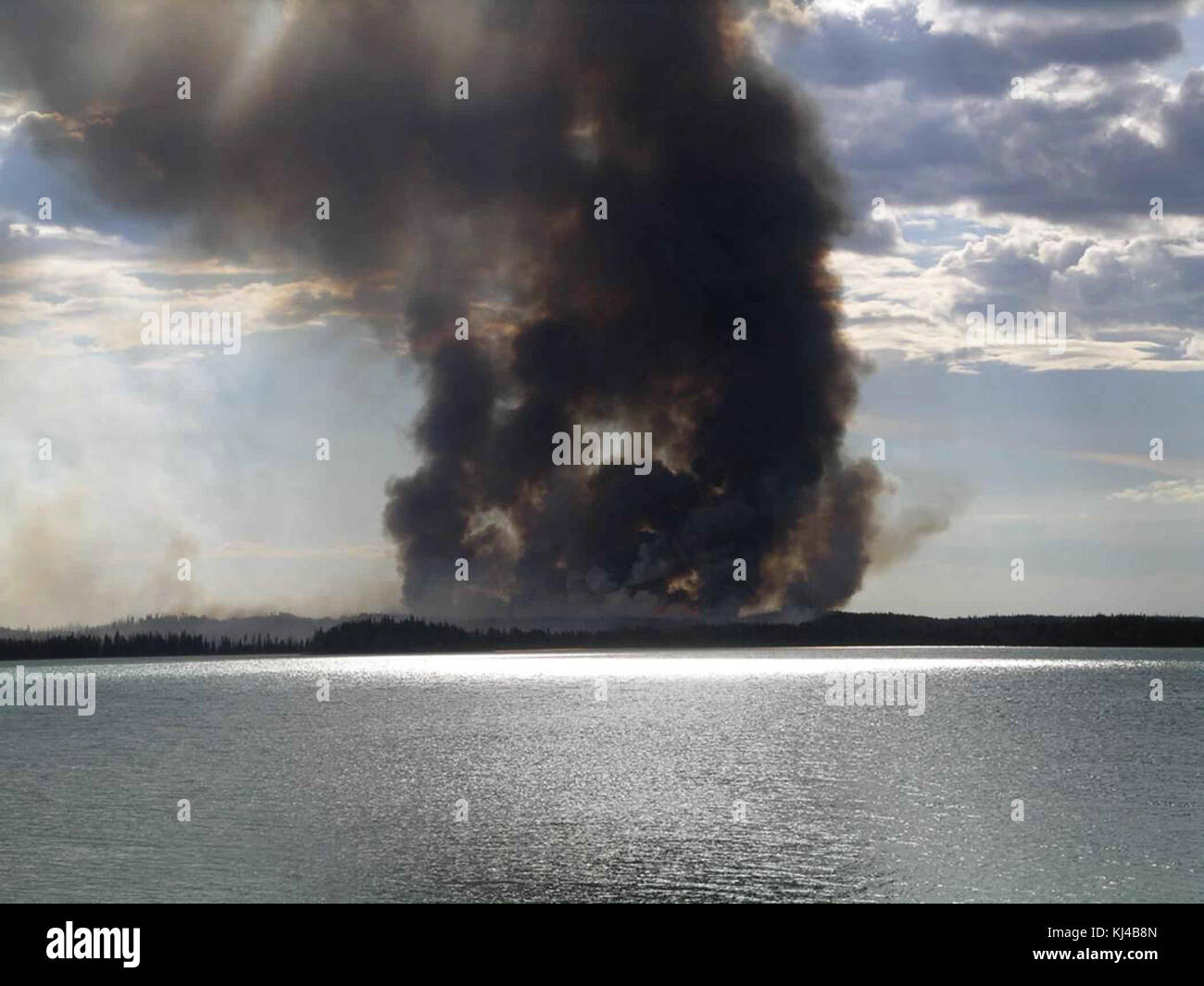 Black forest fire smoke rising to sky Stock Photo - Alamy