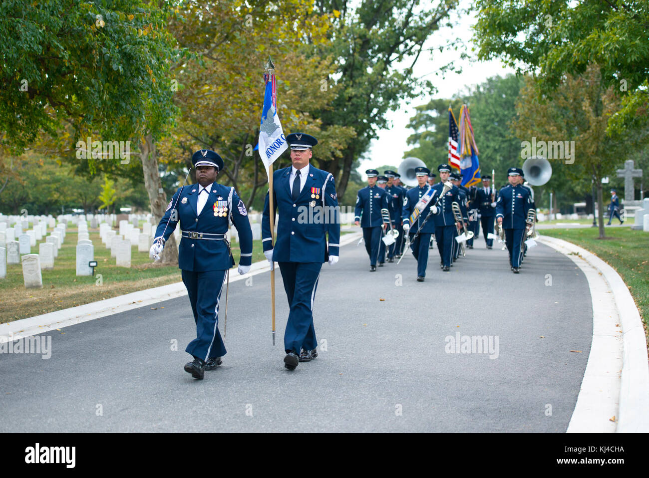 Full Honors Funeral for U.S. Air Force Col. Robert Anderson at Arlington National Cemetery (36829395834) Stock Photo