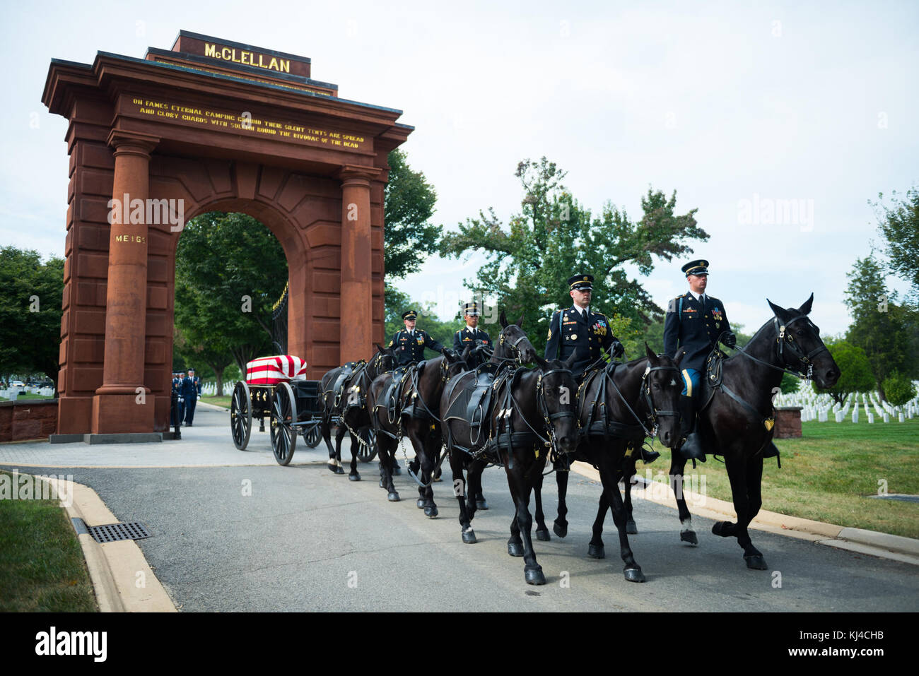 Full Honors Funeral for U.S. Air Force Col. Robert Anderson at Arlington National Cemetery (36869687503) Stock Photo