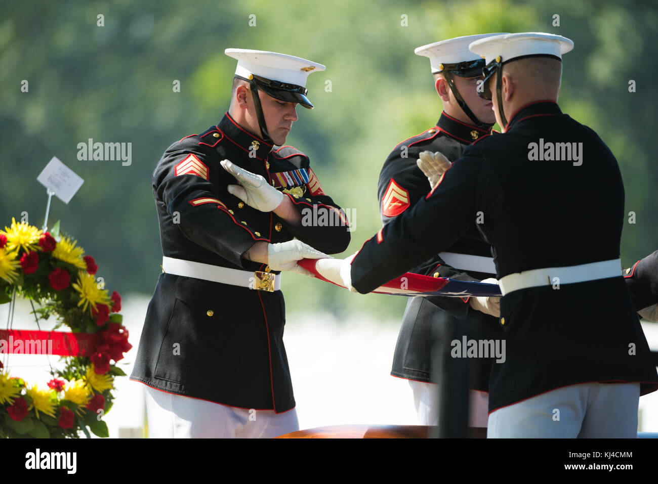 Full Honors Repatriation of U.S. Marine Corps Cpl. Walter G. Critchley at Arlington National Cemetery (37111467723) Stock Photo