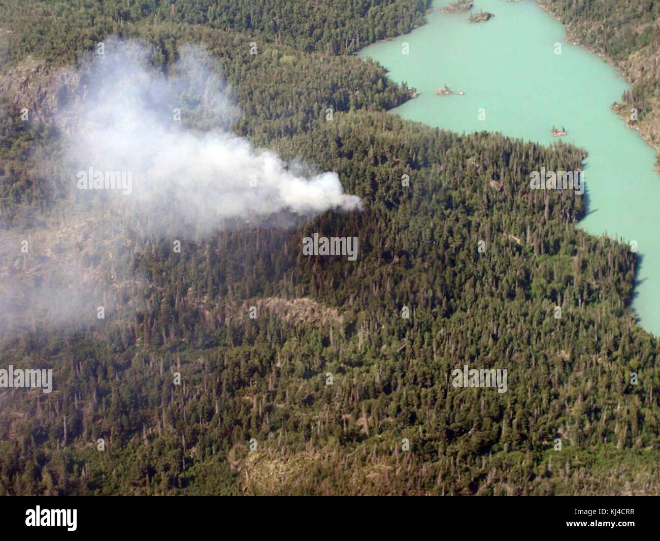 Aerial photography of forest fire Stock Photo - Alamy
