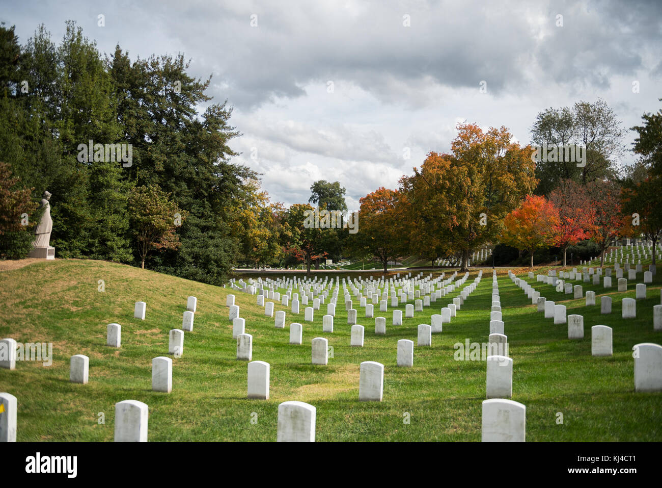 Fall Foliage at Arlington National Cemetery 2017 (37857522876) Stock Photo