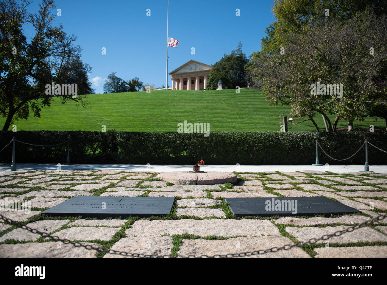 President John F Kennedy Gravesite at Arlington National Cemetery (24063054888) Stock Photo