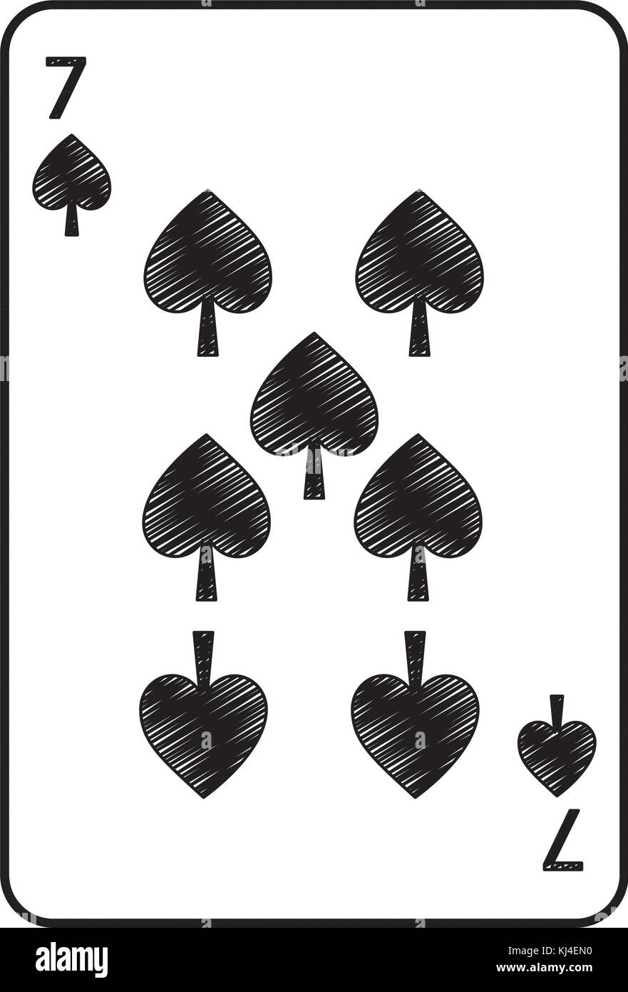Seven of spades Stock Vector Images - Alamy
