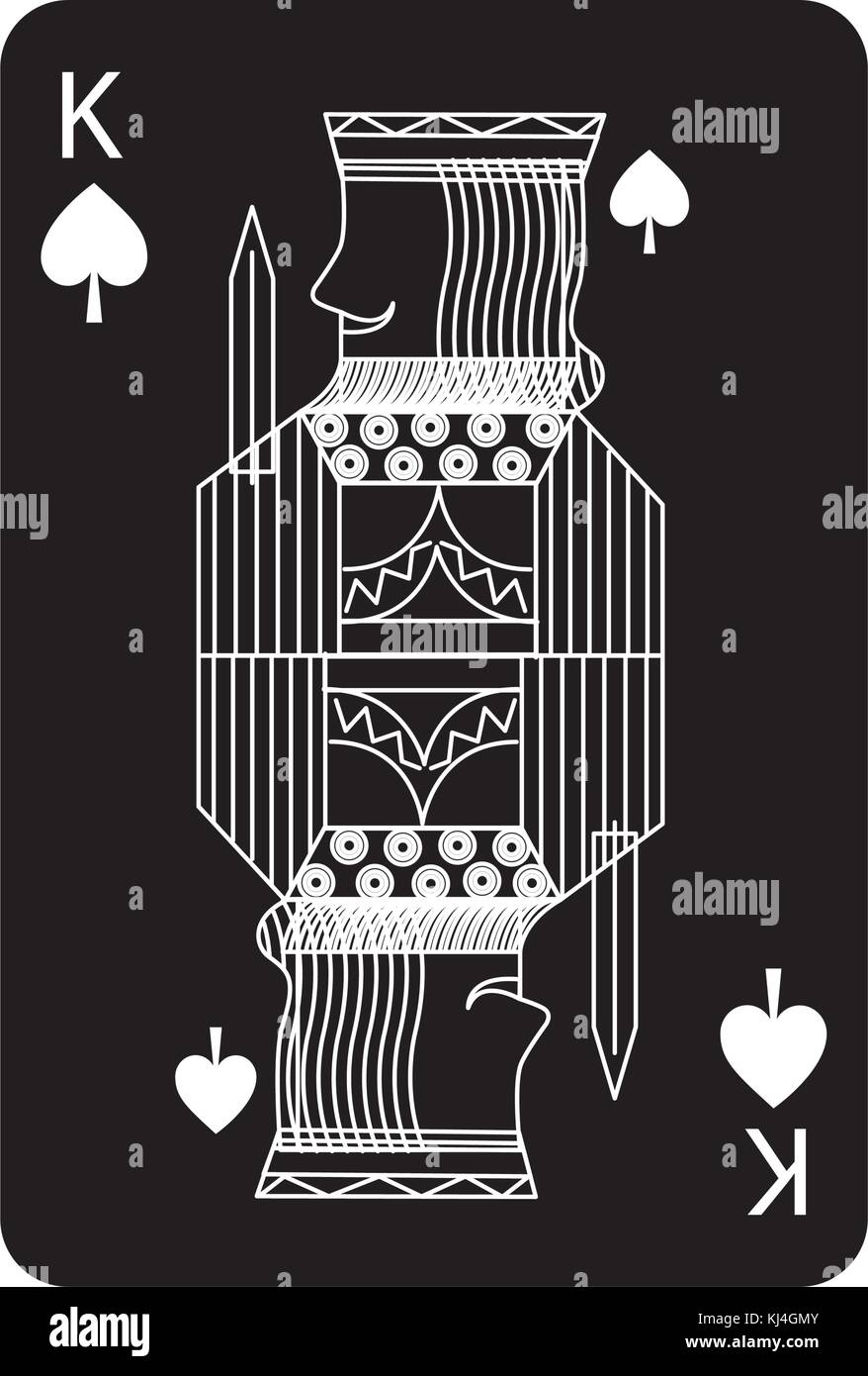 king of spades french playing cards related icon icon image Stock