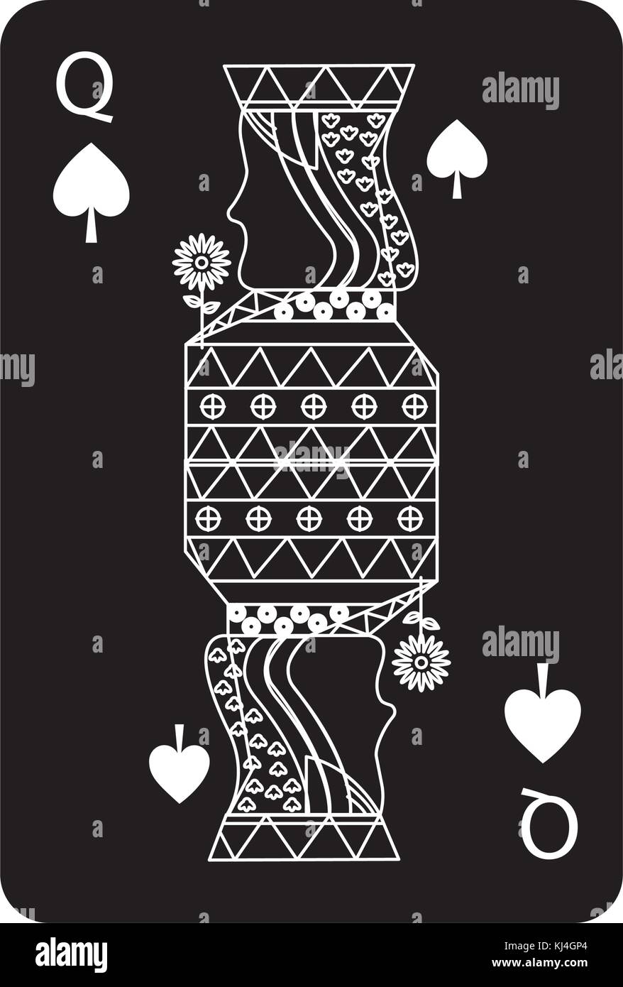 queen of spades french playing cards related icon icon image Stock