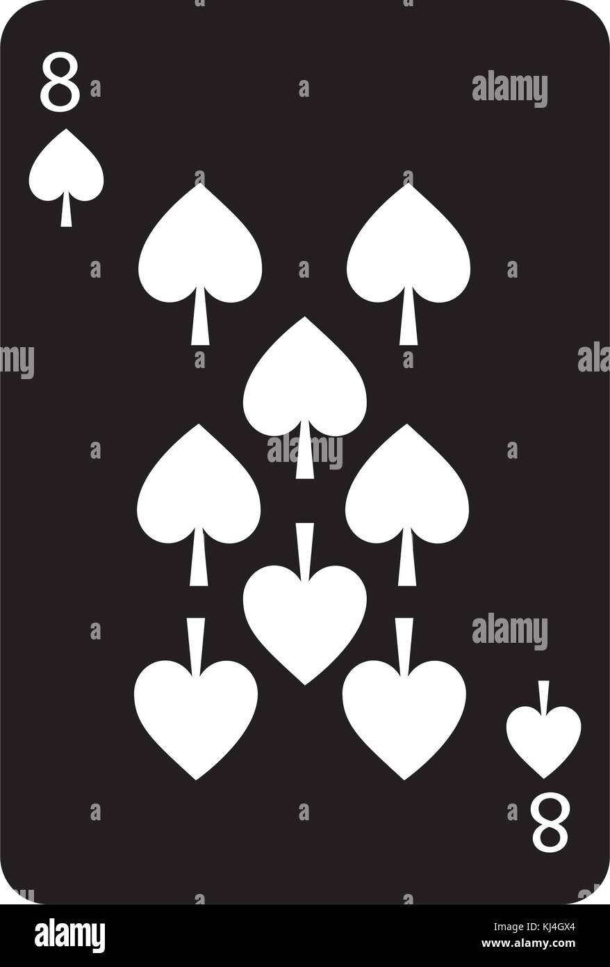 eight of spades french playing cards related icon icon image Stock