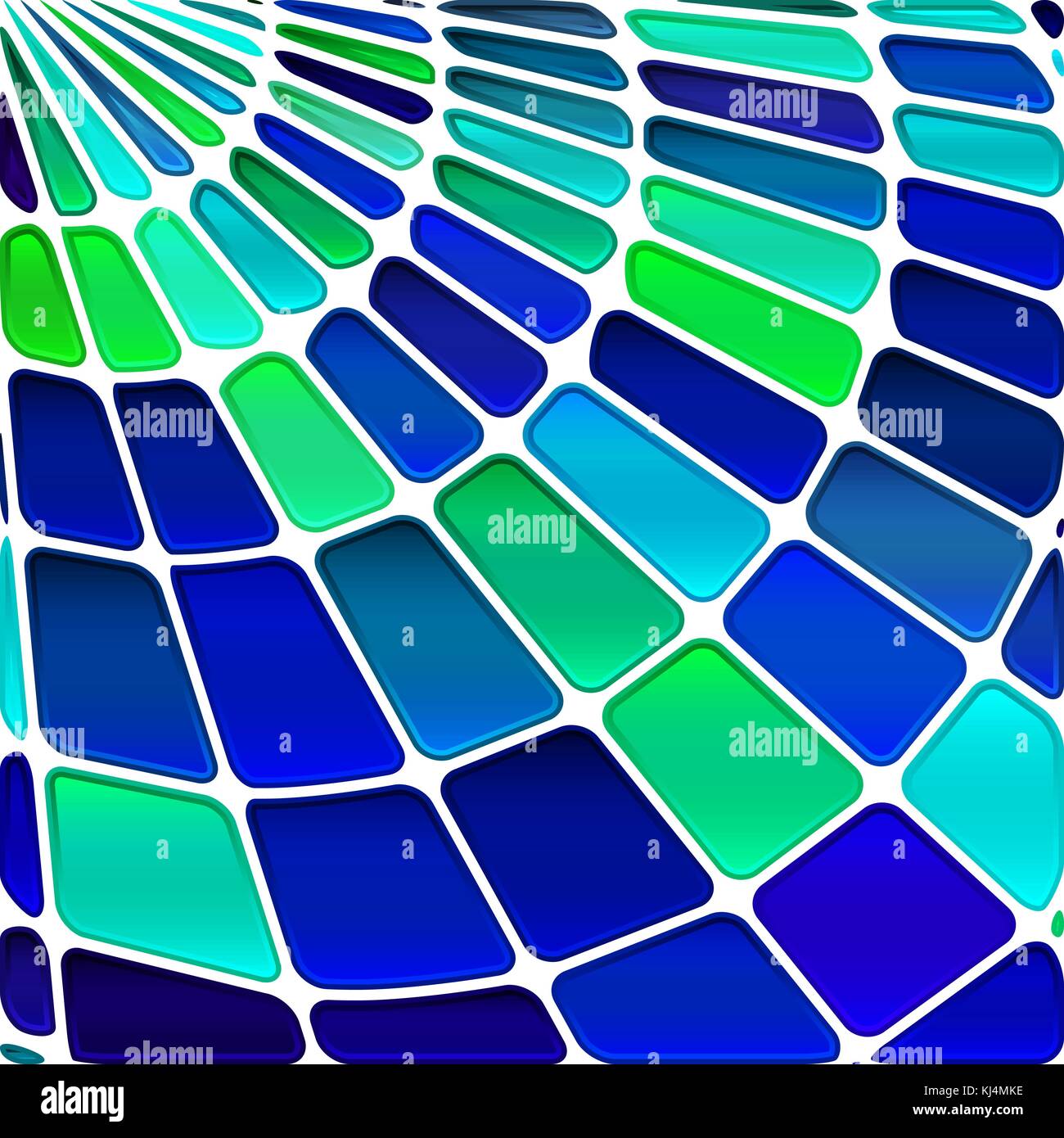 abstract vector stained-glass mosaic background - blue and green Stock ...
