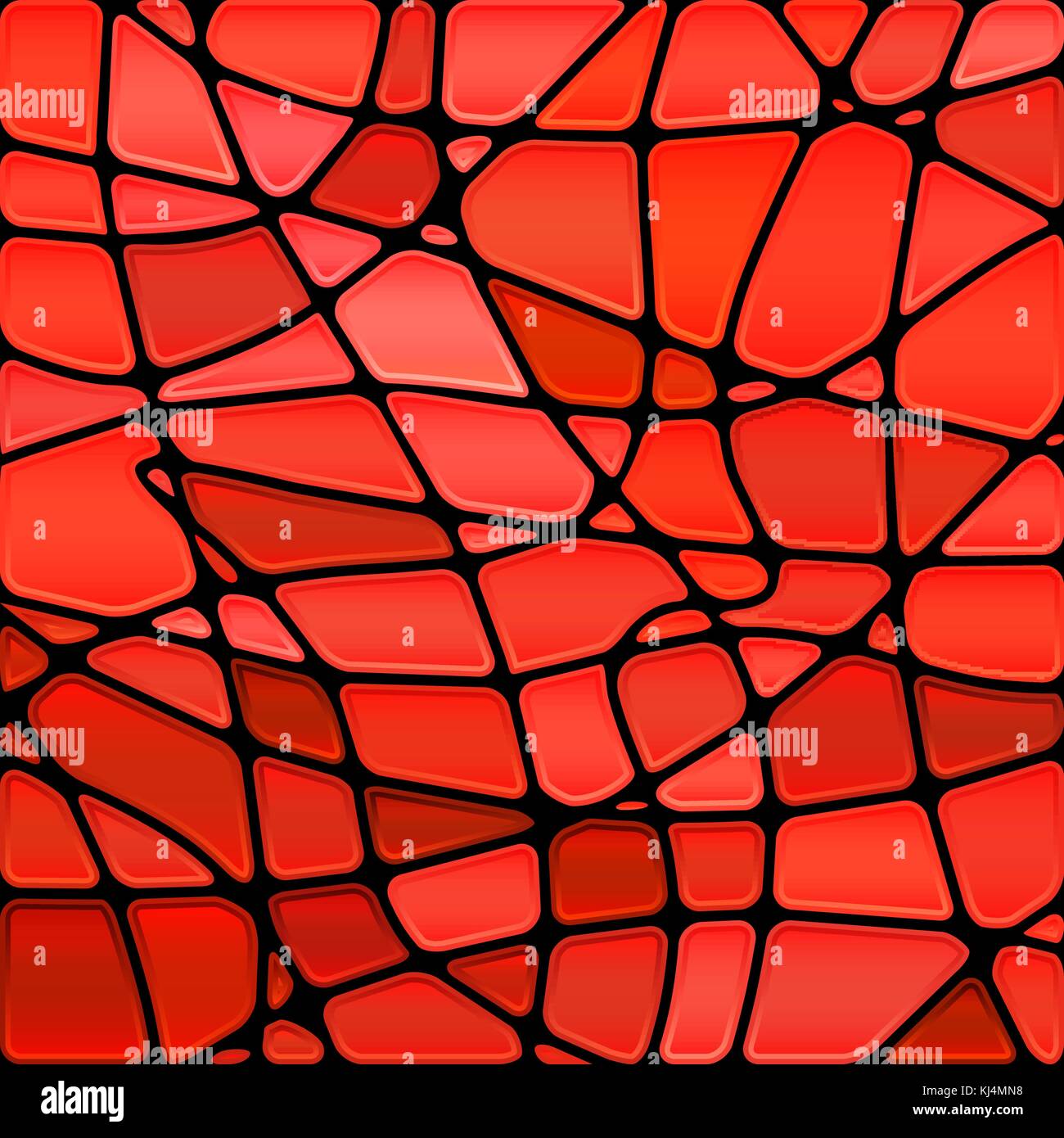 abstract vector stained-glass mosaic background - bright red Stock ...