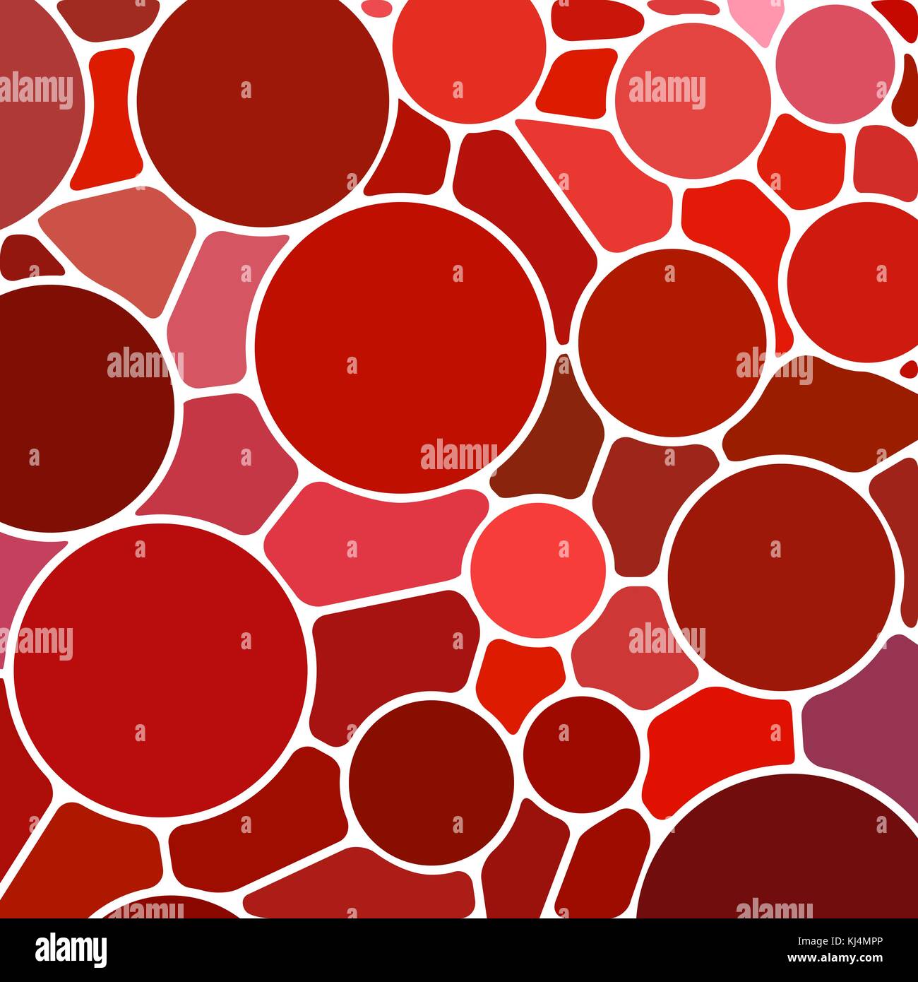 abstract vector stained-glass mosaic background - red circles Stock ...