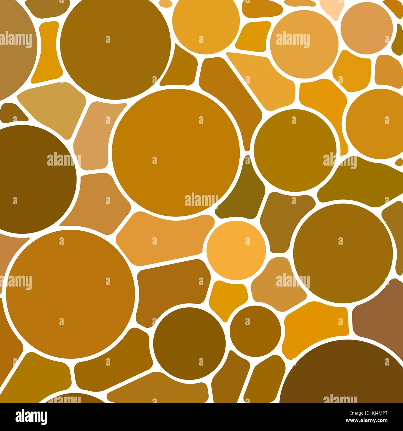 abstract vector stained-glass mosaic background - brown circles Stock ...