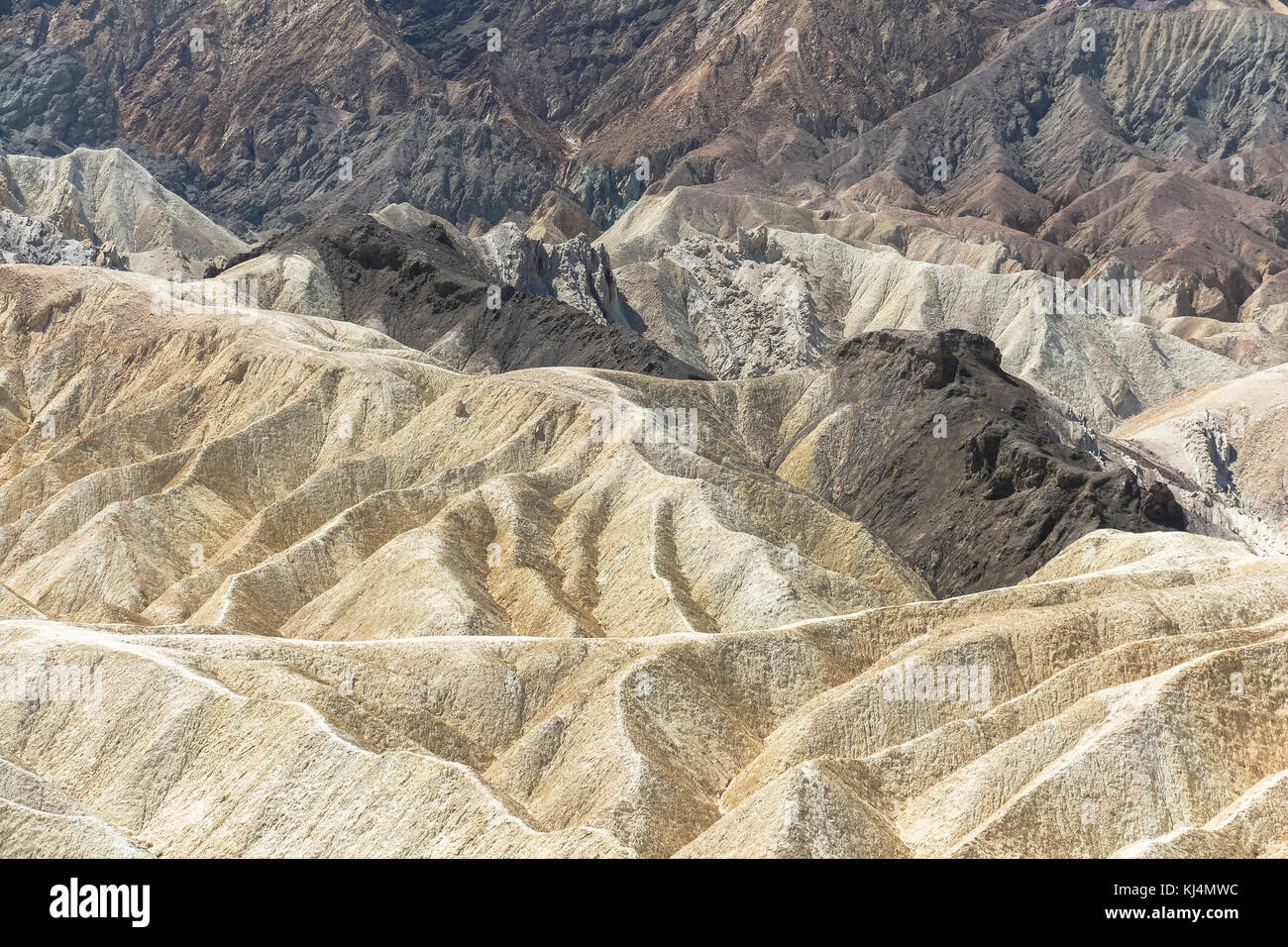 View over famous Zabriskie Point in Death Valley Stock Photo