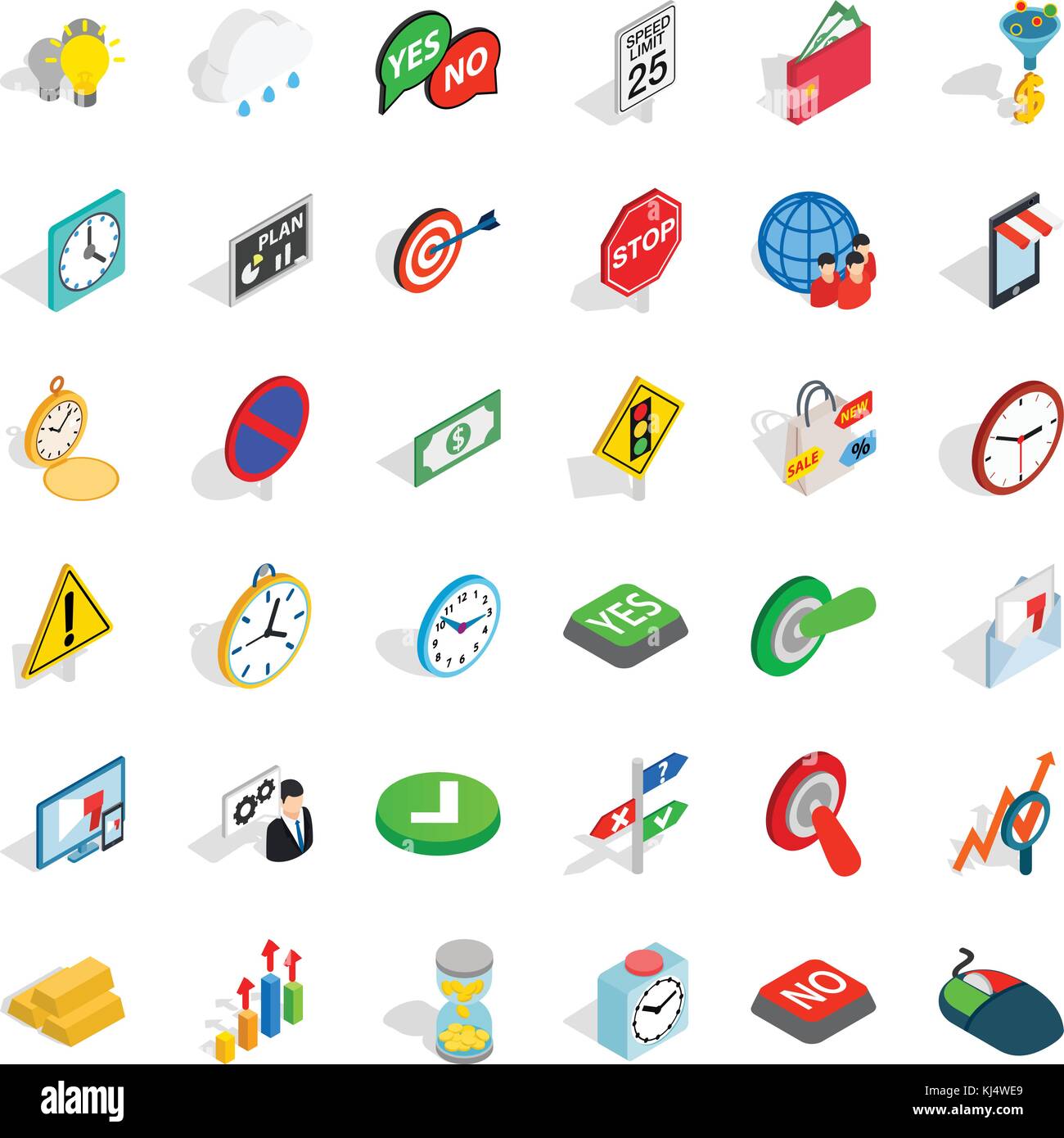 Arrow icons set, isometric style Stock Vector Image & Art - Alamy