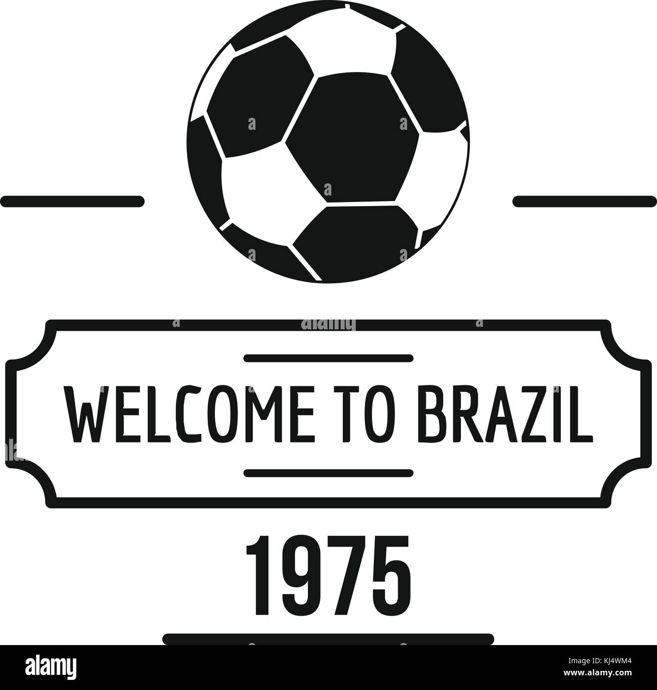 Brazil football logo, simple black style Stock Vector Image & Art Alamy