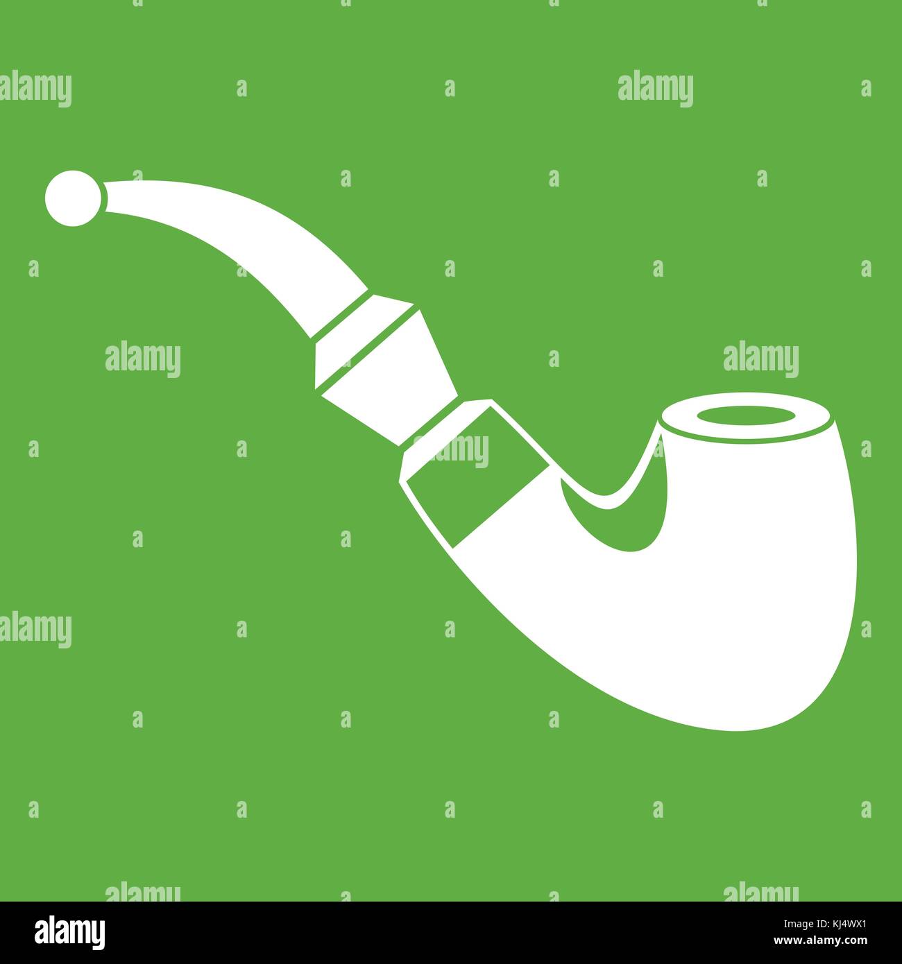 Wooden pipe icon green Stock Vector Image & Art - Alamy