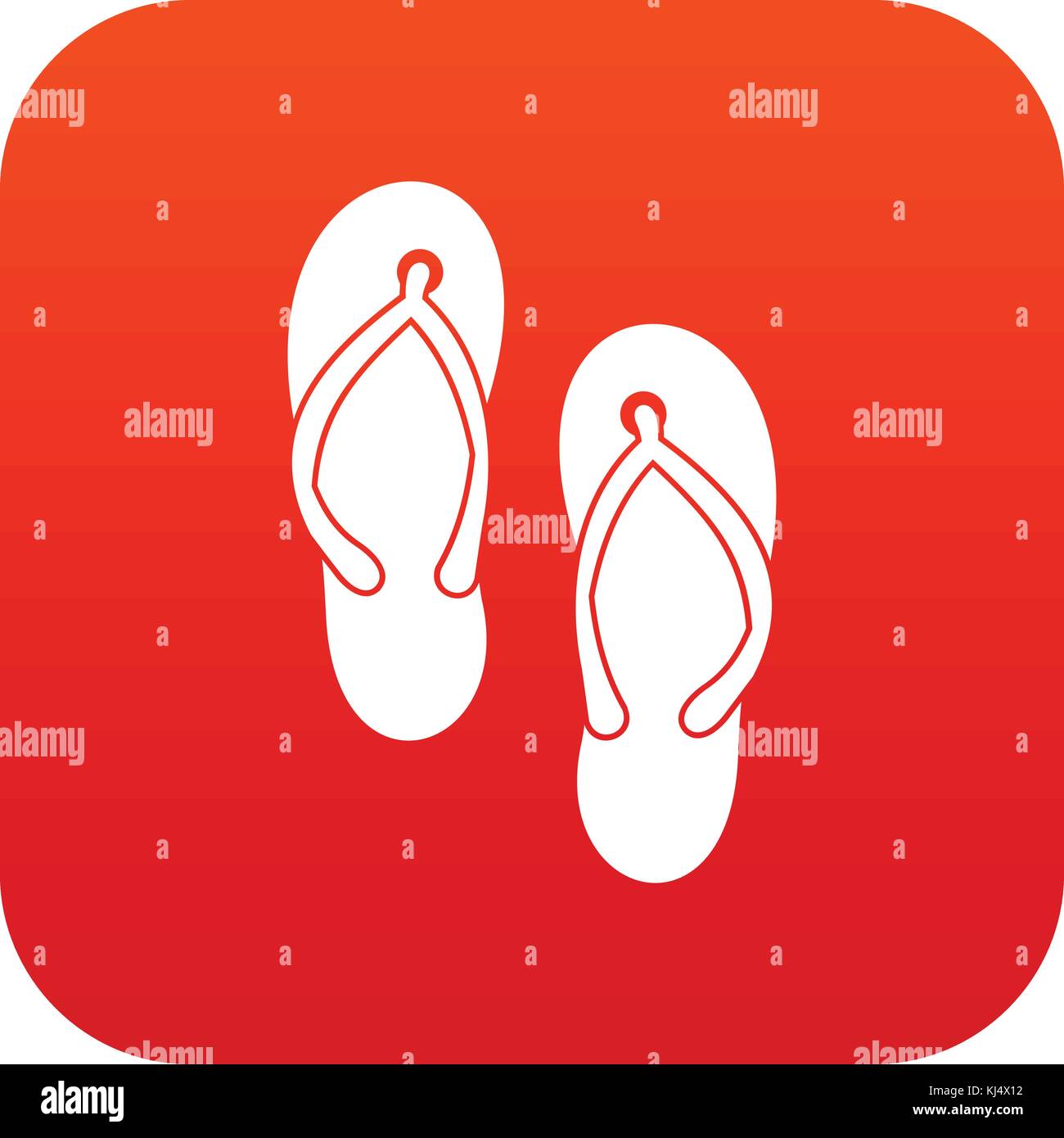 Beach thongs icon digital red Stock Vector Image & Art - Alamy