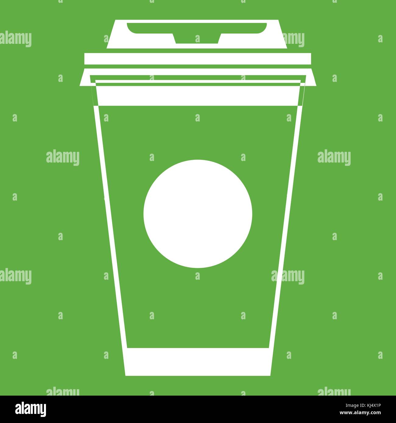 Paper coffee cup icon green Stock Vector Image & Art Alamy