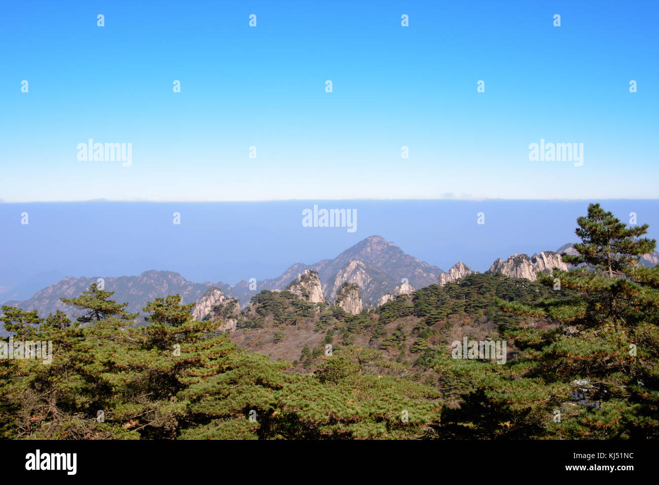 Yellow Mountain in China Stock Photo