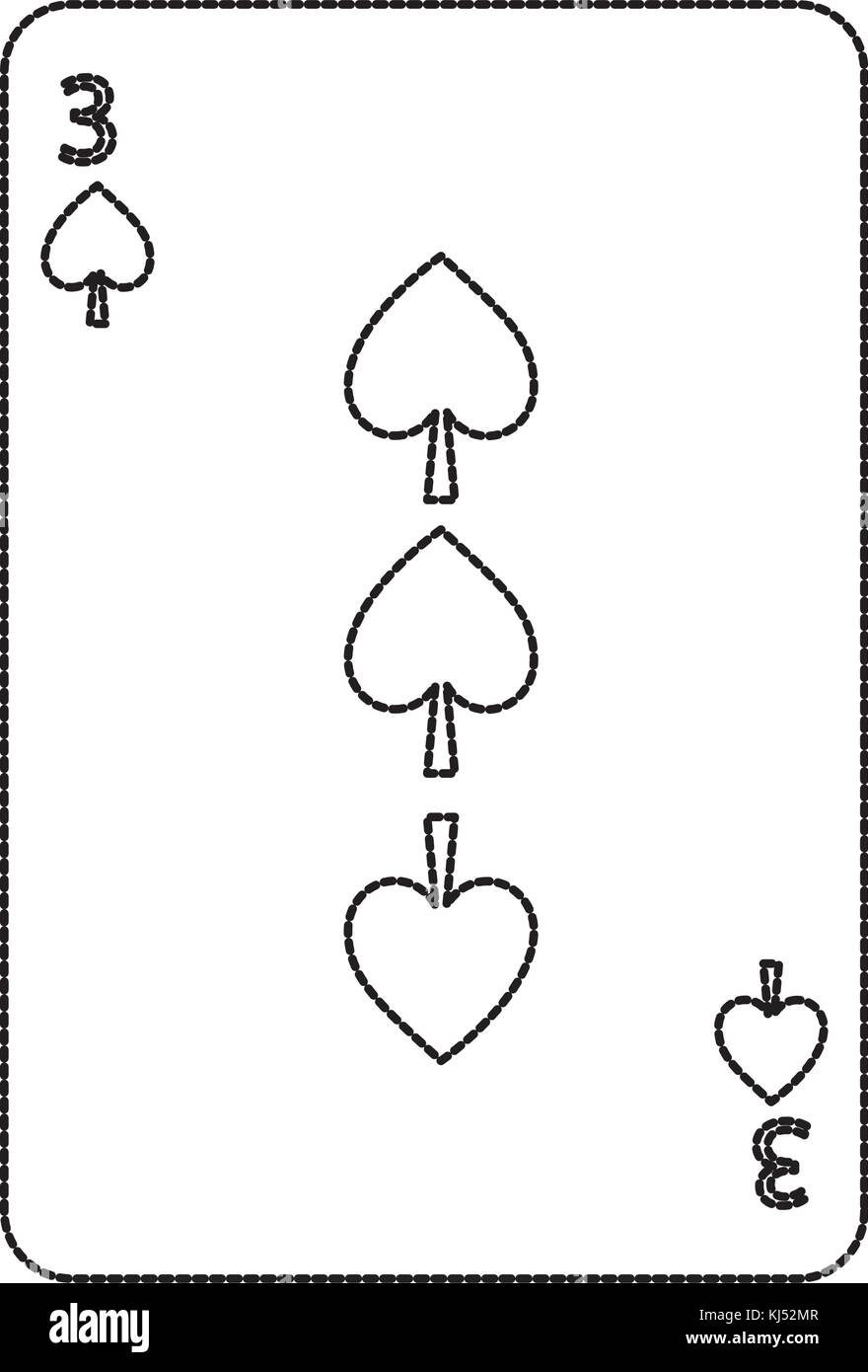 three of spades playing card theme casino Stock Vector Image & Art Alamy