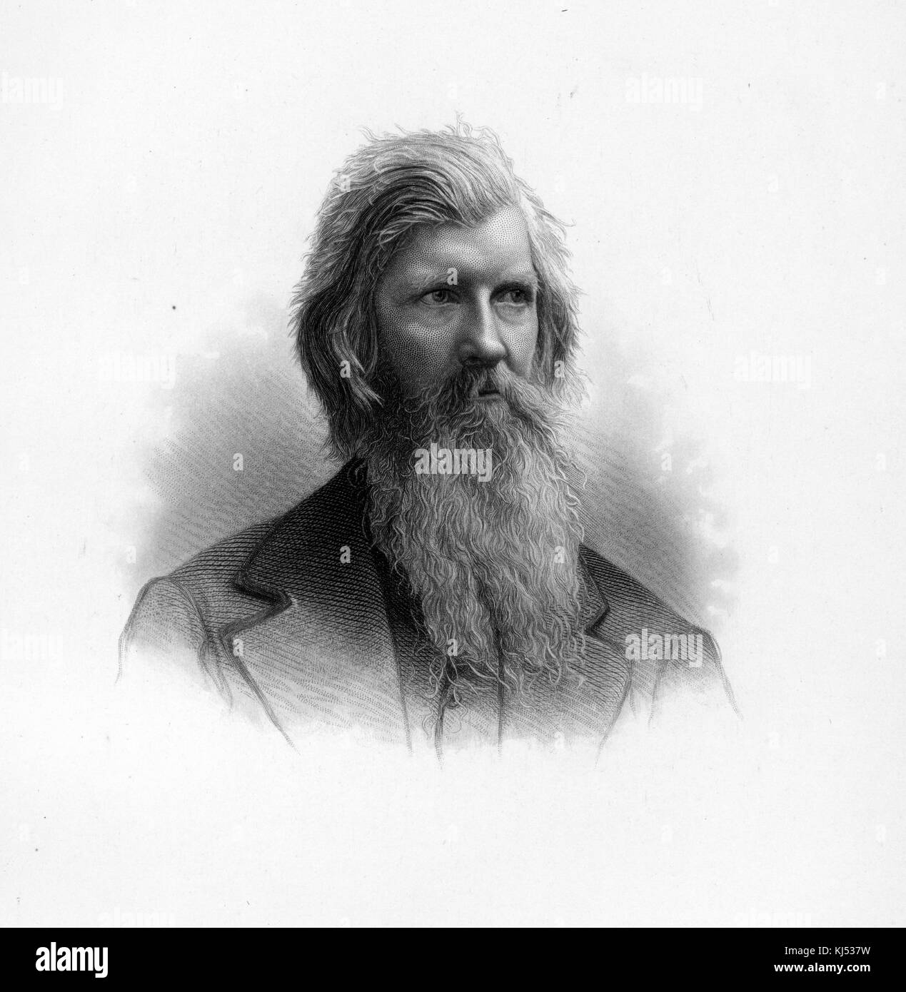 An engraving from a portrait of Henry B Dawson, he was a writer, editor and publisher who engaged in politics and attracted controversy for his positions, 1881. From the New York Public Library. Stock Photo