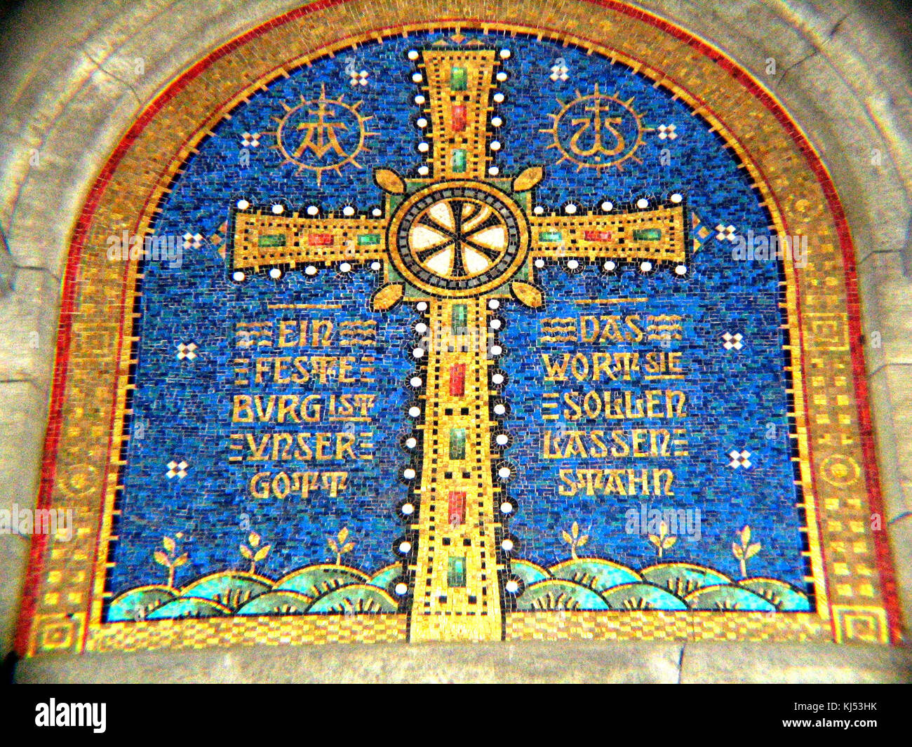 Eingang Lutherkirche Wiesbaden Stock Photo Alamy